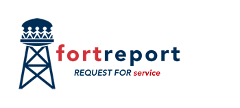 Fort Report logo with water tower
